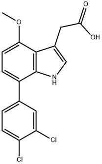 7-(3,4-Dichlorophenyl)-4-methoxyindole-3-acetic acid Structure