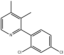 2-(2,4-Dichlorophenyl)-3,4-dimethylpyridine Structure