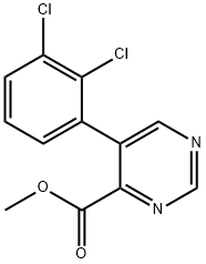 Methyl 5-(2,3-dichlorophenyl)pyrimidine-4-carboxylate Structure