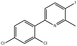 6-(2,4-Dichlorophenyl)-3-iodo-2-methylpyridine Structure