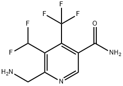 2-(Aminomethyl)-3-(difluoromethyl)-4-(trifluoromethyl)pyridine-5-carboxamide 구조식 이미지
