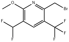 2-(Bromomethyl)-5-(difluoromethyl)-6-methoxy-3-(trifluoromethyl)pyridine Structure