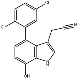 4-(2,5-Dichlorophenyl)-7-hydroxyindole-3-acetonitrile Structure