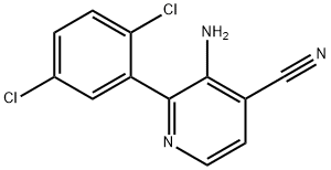 3-Amino-2-(2,5-dichlorophenyl)isonicotinonitrile Structure