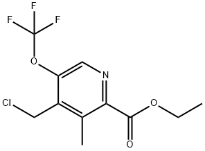 Ethyl 4-(chloromethyl)-3-methyl-5-(trifluoromethoxy)pyridine-2-carboxylate Structure