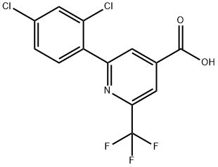 2-(2,4-Dichlorophenyl)-6-(trifluoromethyl)isonicotinic acid Structure