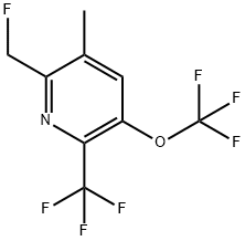 2-(Fluoromethyl)-3-methyl-5-(trifluoromethoxy)-6-(trifluoromethyl)pyridine Structure