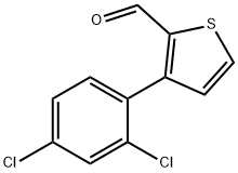 3-(2,4-Dichlorophenyl)thiophene-2-carboxaldehyde Structure