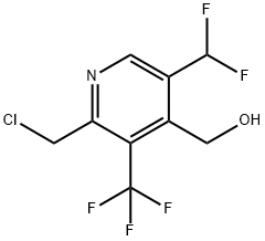 2-(Chloromethyl)-5-(difluoromethyl)-3-(trifluoromethyl)pyridine-4-methanol Structure