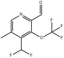 4-(Difluoromethyl)-5-methyl-3-(trifluoromethoxy)pyridine-2-carboxaldehyde Structure