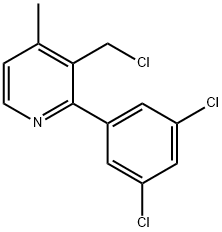 3-(Chloromethyl)-2-(3,5-dichlorophenyl)-4-methylpyridine Structure