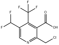 2-(Chloromethyl)-5-(difluoromethyl)-4-(trifluoromethyl)pyridine-3-carboxylic acid Structure