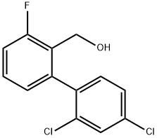 (2',4'-Dichloro-3-fluoro-biphenyl-2-yl)-methanol Structure