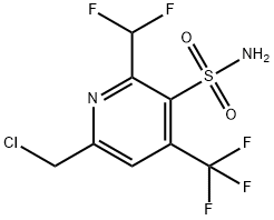 6-(Chloromethyl)-2-(difluoromethyl)-4-(trifluoromethyl)pyridine-3-sulfonamide Structure