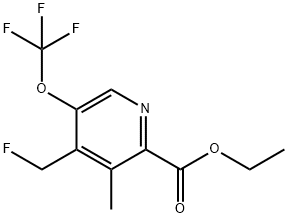 Ethyl 4-(fluoromethyl)-3-methyl-5-(trifluoromethoxy)pyridine-2-carboxylate Structure