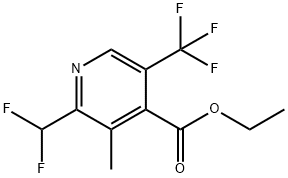 Ethyl 2-(difluoromethyl)-3-methyl-5-(trifluoromethyl)pyridine-4-carboxylate Structure