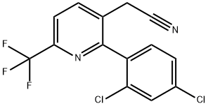 2-(2,4-Dichlorophenyl)-6-(trifluoromethyl)pyridine-3-acetonitrile Structure