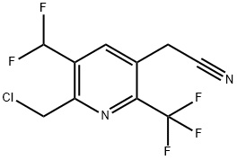 2-(Chloromethyl)-3-(difluoromethyl)-6-(trifluoromethyl)pyridine-5-acetonitrile Structure