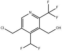 5-(Chloromethyl)-4-(difluoromethyl)-2-(trifluoromethyl)pyridine-3-methanol Structure