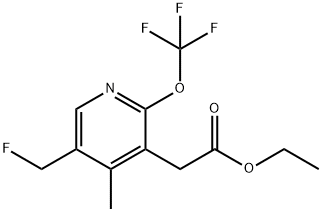 Ethyl 5-(fluoromethyl)-4-methyl-2-(trifluoromethoxy)pyridine-3-acetate Structure