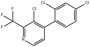 3-Chloro-4-(2,4-dichlorophenyl)-2-(trifluoromethyl)pyridine Structure