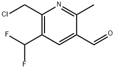 2-(Chloromethyl)-3-(difluoromethyl)-6-methylpyridine-5-carboxaldehyde Structure