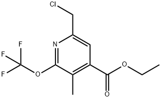 Ethyl 6-(chloromethyl)-3-methyl-2-(trifluoromethoxy)pyridine-4-carboxylate Structure