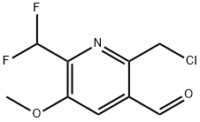 2-(Chloromethyl)-6-(difluoromethyl)-5-methoxypyridine-3-carboxaldehyde Structure