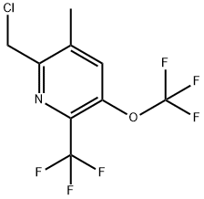 2-(Chloromethyl)-3-methyl-5-(trifluoromethoxy)-6-(trifluoromethyl)pyridine Structure