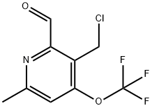 3-(Chloromethyl)-6-methyl-4-(trifluoromethoxy)pyridine-2-carboxaldehyde Structure