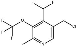 5-(Chloromethyl)-4-(difluoromethyl)-2-methyl-3-(trifluoromethoxy)pyridine Structure