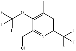 2-(Chloromethyl)-4-methyl-3-(trifluoromethoxy)-6-(trifluoromethyl)pyridine Structure