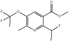 Methyl 2-(difluoromethyl)-6-methyl-5-(trifluoromethoxy)pyridine-3-carboxylate Structure