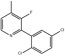 2-(2,5-Dichlorophenyl)-3-fluoro-4-methylpyridine Structure