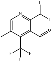 2-(Difluoromethyl)-5-methyl-4-(trifluoromethyl)pyridine-3-carboxaldehyde Structure