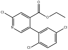 Ethyl 2-chloro-5-(2,5-dichlorophenyl)isonicotinate Structure