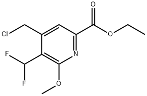 Ethyl 4-(chloromethyl)-3-(difluoromethyl)-2-methoxypyridine-6-carboxylate Structure