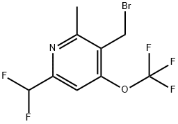 3-(Bromomethyl)-6-(difluoromethyl)-2-methyl-4-(trifluoromethoxy)pyridine Structure