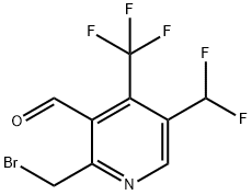 2-(Bromomethyl)-5-(difluoromethyl)-4-(trifluoromethyl)pyridine-3-carboxaldehyde Structure