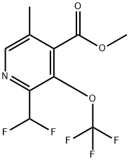 Methyl 2-(difluoromethyl)-5-methyl-3-(trifluoromethoxy)pyridine-4-carboxylate Structure