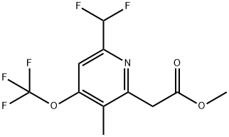 Methyl 6-(difluoromethyl)-3-methyl-4-(trifluoromethoxy)pyridine-2-acetate Structure