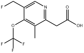 5-(Fluoromethyl)-3-methyl-4-(trifluoromethoxy)pyridine-2-acetic acid Structure