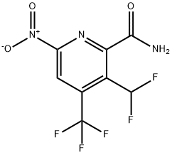 3-(Difluoromethyl)-6-nitro-4-(trifluoromethyl)pyridine-2-carboxamide Structure