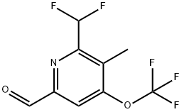 2-(Difluoromethyl)-3-methyl-4-(trifluoromethoxy)pyridine-6-carboxaldehyde Structure