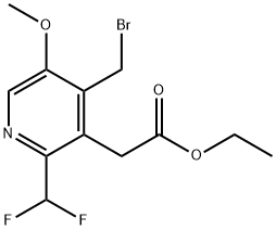 Ethyl 4-(bromomethyl)-2-(difluoromethyl)-5-methoxypyridine-3-acetate Structure