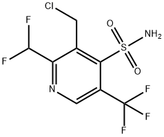 3-(Chloromethyl)-2-(difluoromethyl)-5-(trifluoromethyl)pyridine-4-sulfonamide Structure