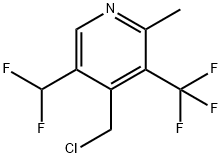 4-(Chloromethyl)-5-(difluoromethyl)-2-methyl-3-(trifluoromethyl)pyridine Structure