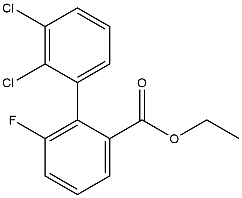 Ethyl 2',3'-dichloro-6-fluoro[1,1'-biphenyl]-2-carboxylate Structure