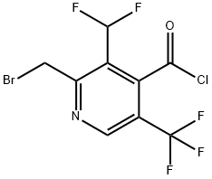 2-(Bromomethyl)-3-(difluoromethyl)-5-(trifluoromethyl)pyridine-4-carbonyl chloride Structure