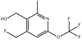 4-(Fluoromethyl)-2-methyl-6-(trifluoromethoxy)pyridine-3-methanol Structure